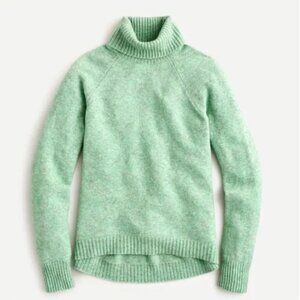 J. Crew Supersoft Yarn Turtleneck Sweater Heather Green XS